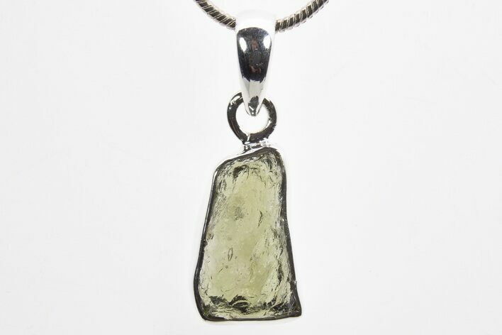 Green Moldavite Tektite Pendant ( g) - Czech Republic #317534